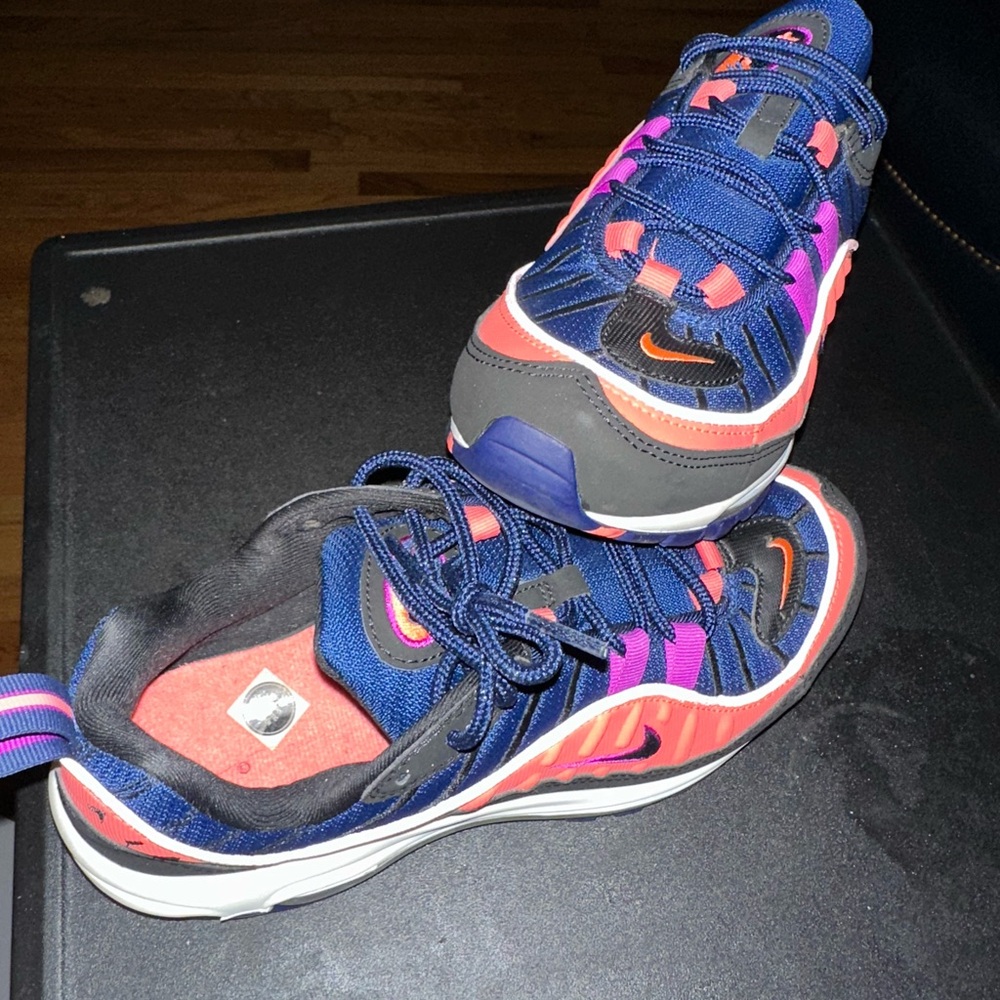 Nike Women's Air Max 98 Blue and Purple Sneakers - Picture 6 of 6